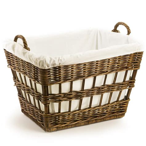 large metal laundry basket with fabric liner|wicker baskets for laundry room.